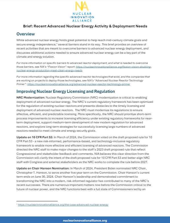 Nuclear Innovation Alliance